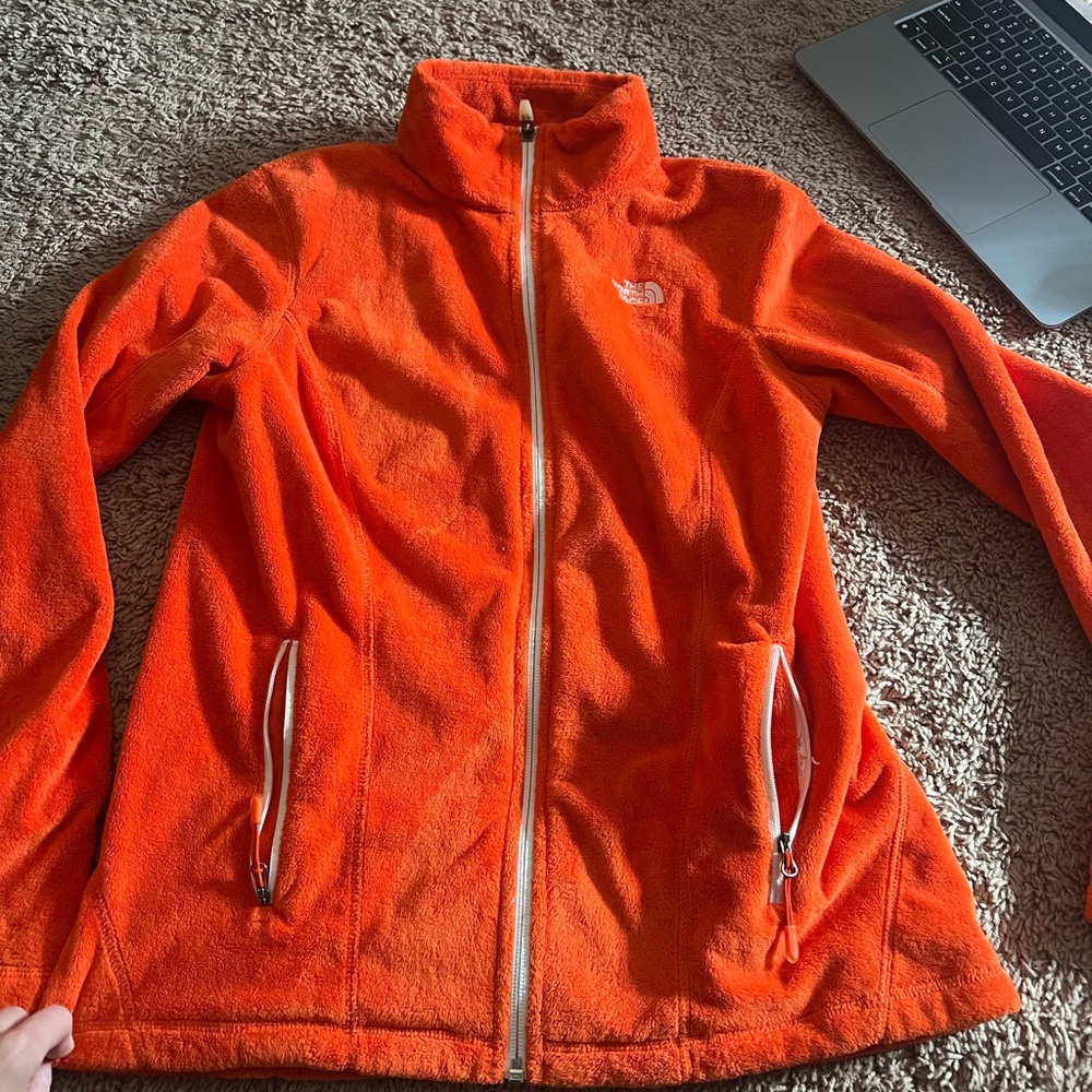 LIKE NEW orange fur womens northface jacket
